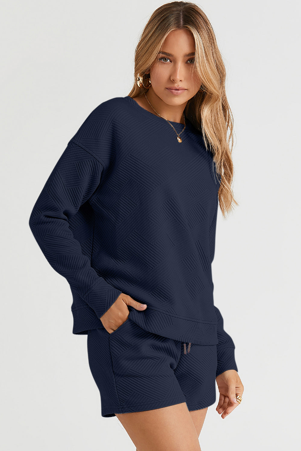 Andi Long Sleeve Top & Drawstring Shorts Set in 5 Colors!