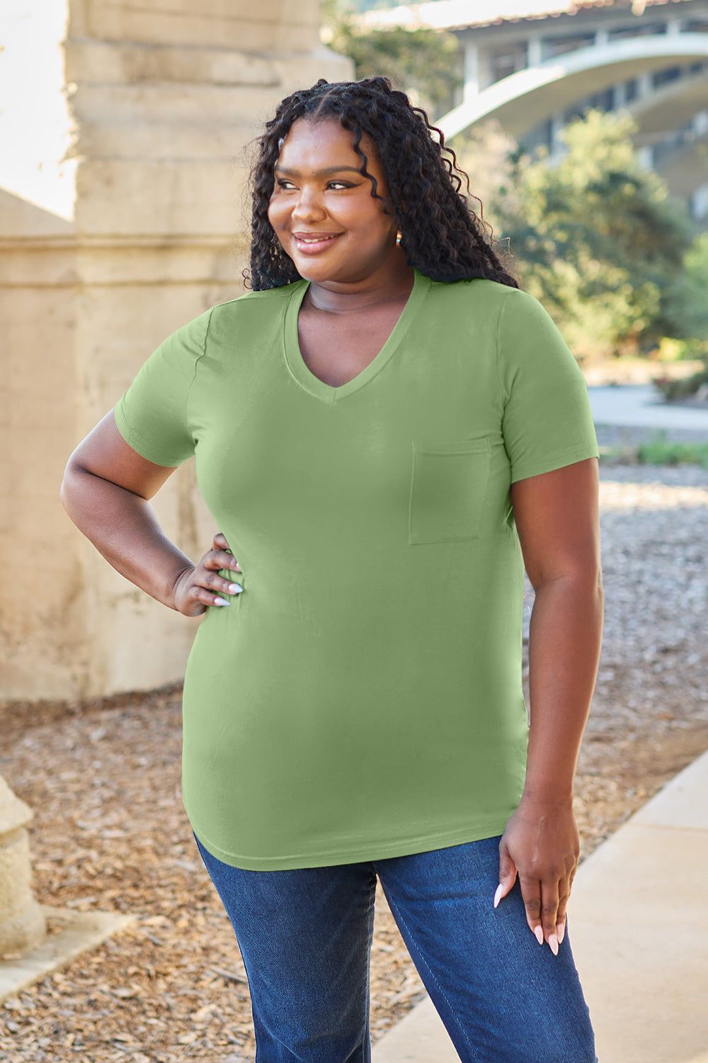 Basic Bae Bamboo V-Neck T-Shirt in 4 Colors!