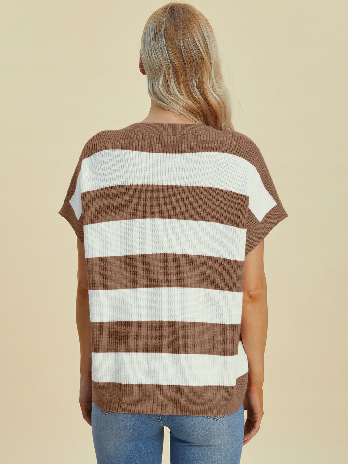 Fall Inspired Striped V-Neck Sweater in 4 Colors!