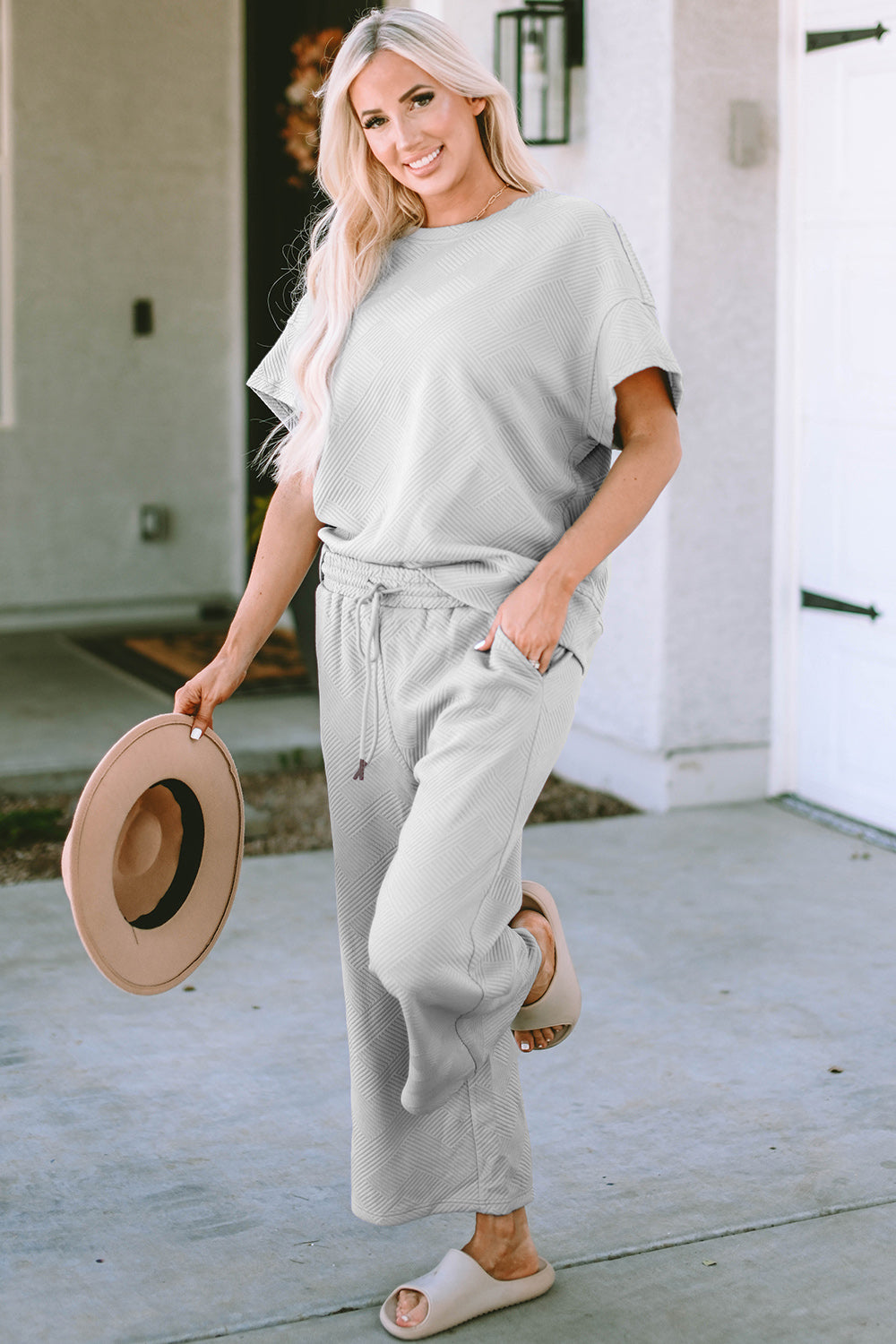 Diana Short Sleeve Top and Pants Set in 4 Colors!