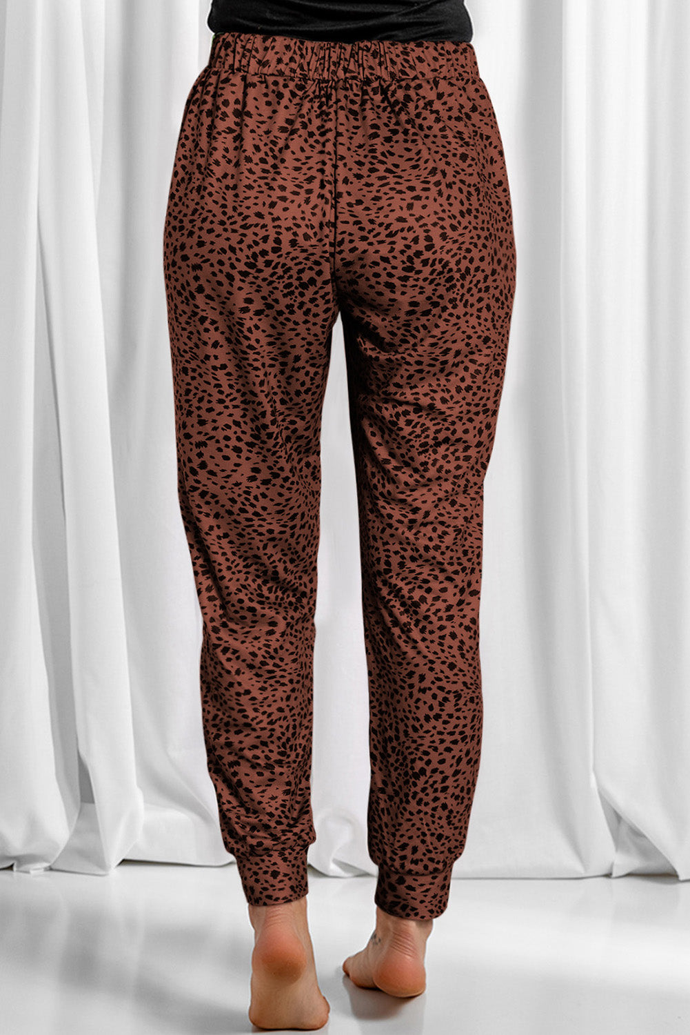 Leopard Lounge Drawstring Pocketed Pants in 4 Colors!