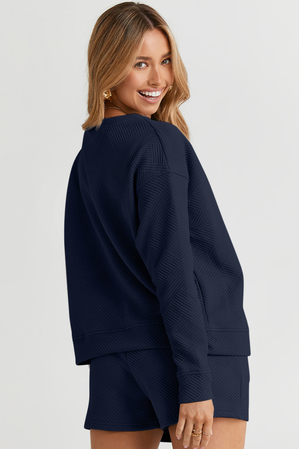 Andi Long Sleeve Top & Drawstring Shorts Set in 5 Colors!