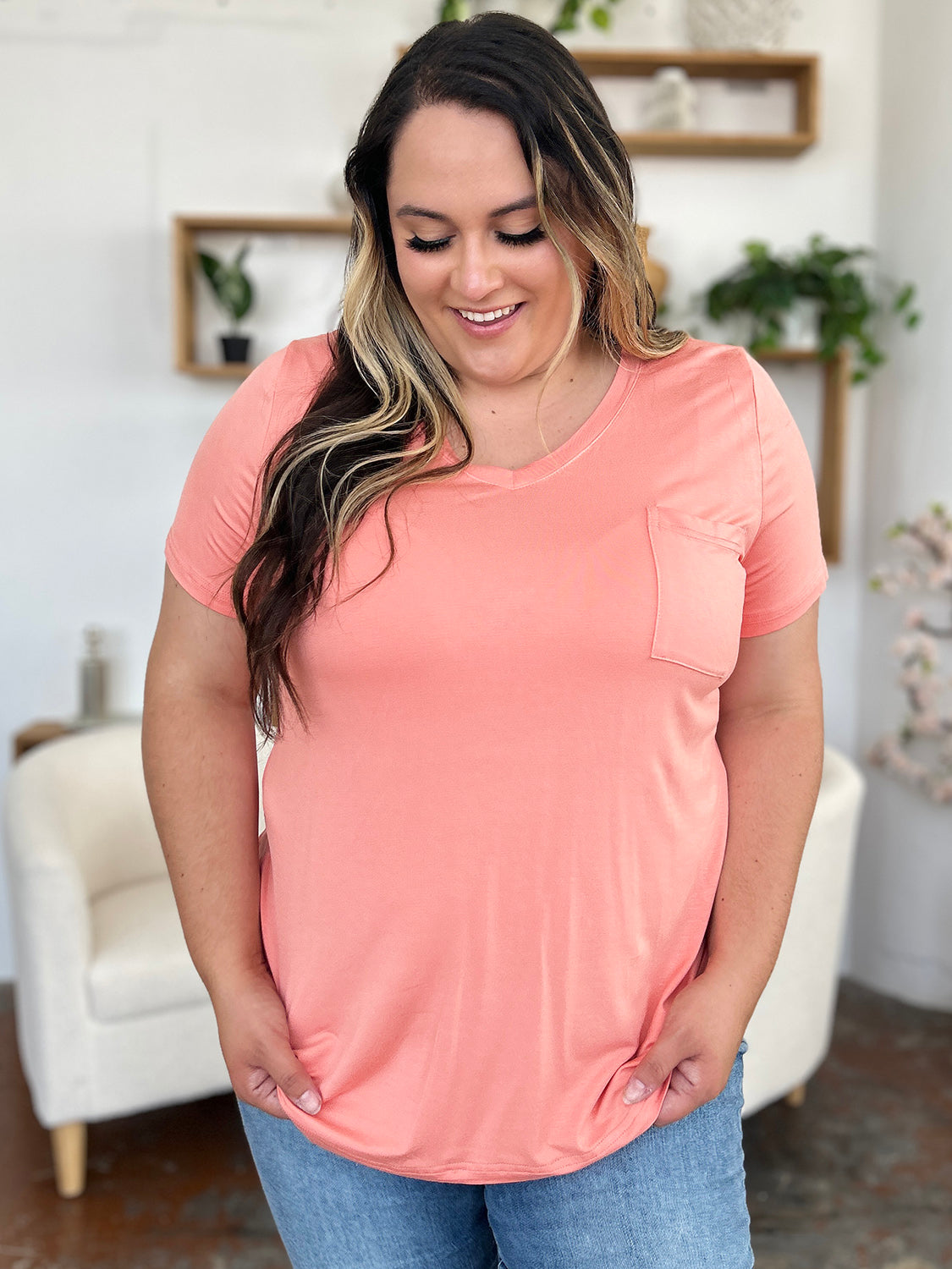 Basic Bae Bamboo V-Neck T-Shirt in 4 Colors!