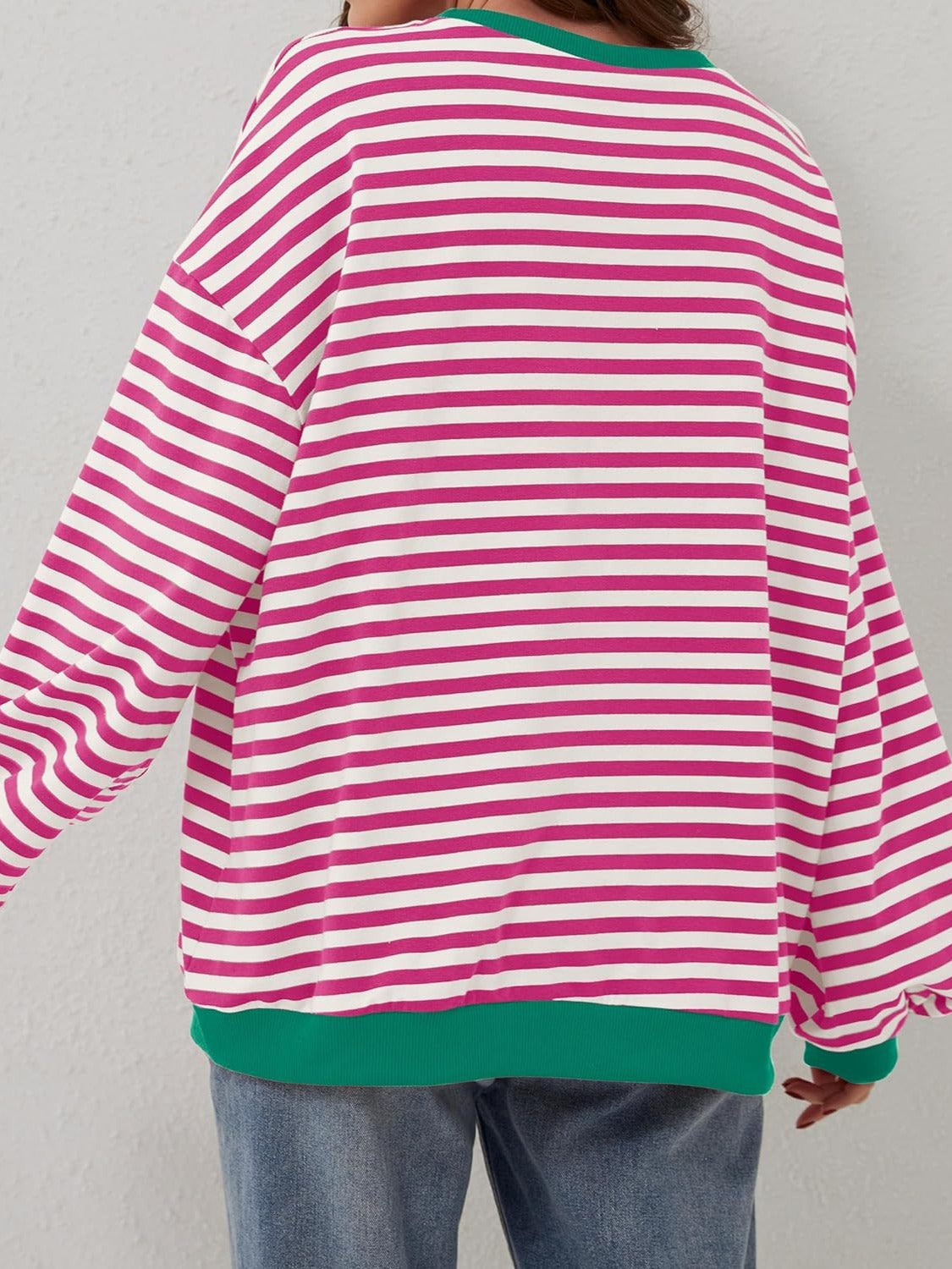 Bella Contrast Striped Sweatshirt in 12 Colors!