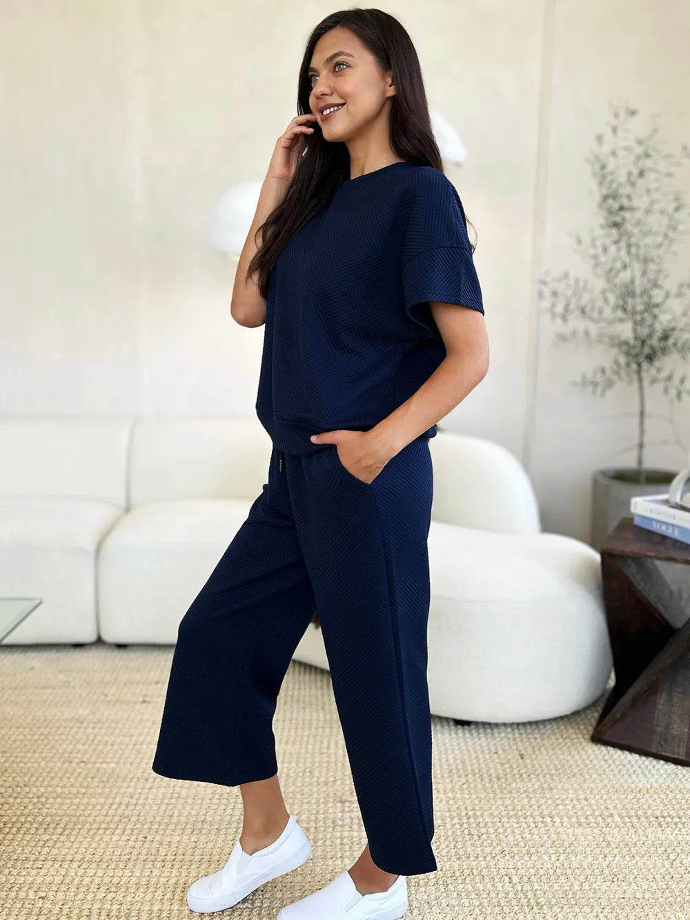 Diana Short Sleeve Top and Pants Set in 4 Colors!