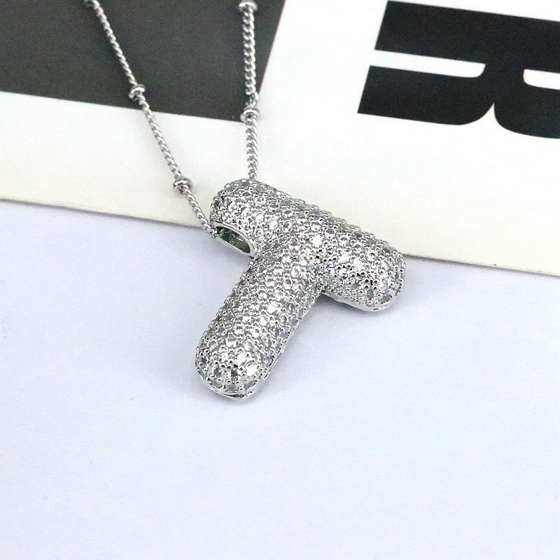 Zircon Letter(M-Z) Necklace
