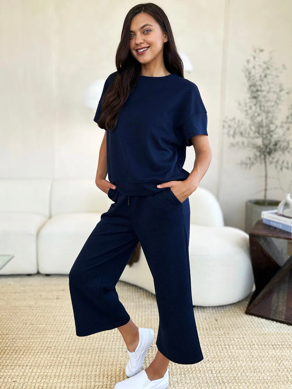 Diana Short Sleeve Top and Pants Set in 4 Colors!