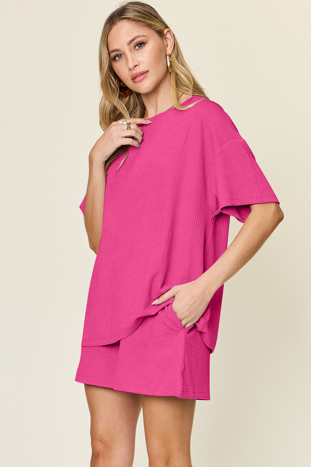 Callie Short Sleeve T-Shirt & Shorts Set in 4 Colors!