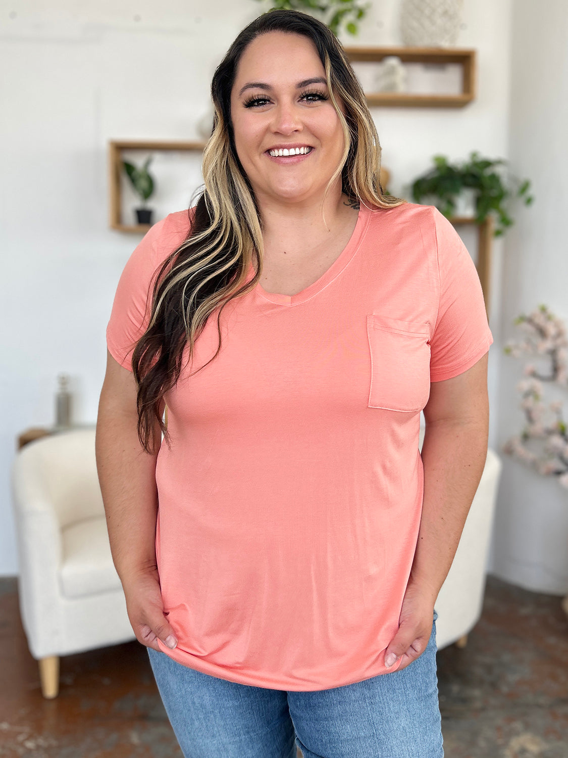 Basic Bae Bamboo V-Neck T-Shirt in 4 Colors!