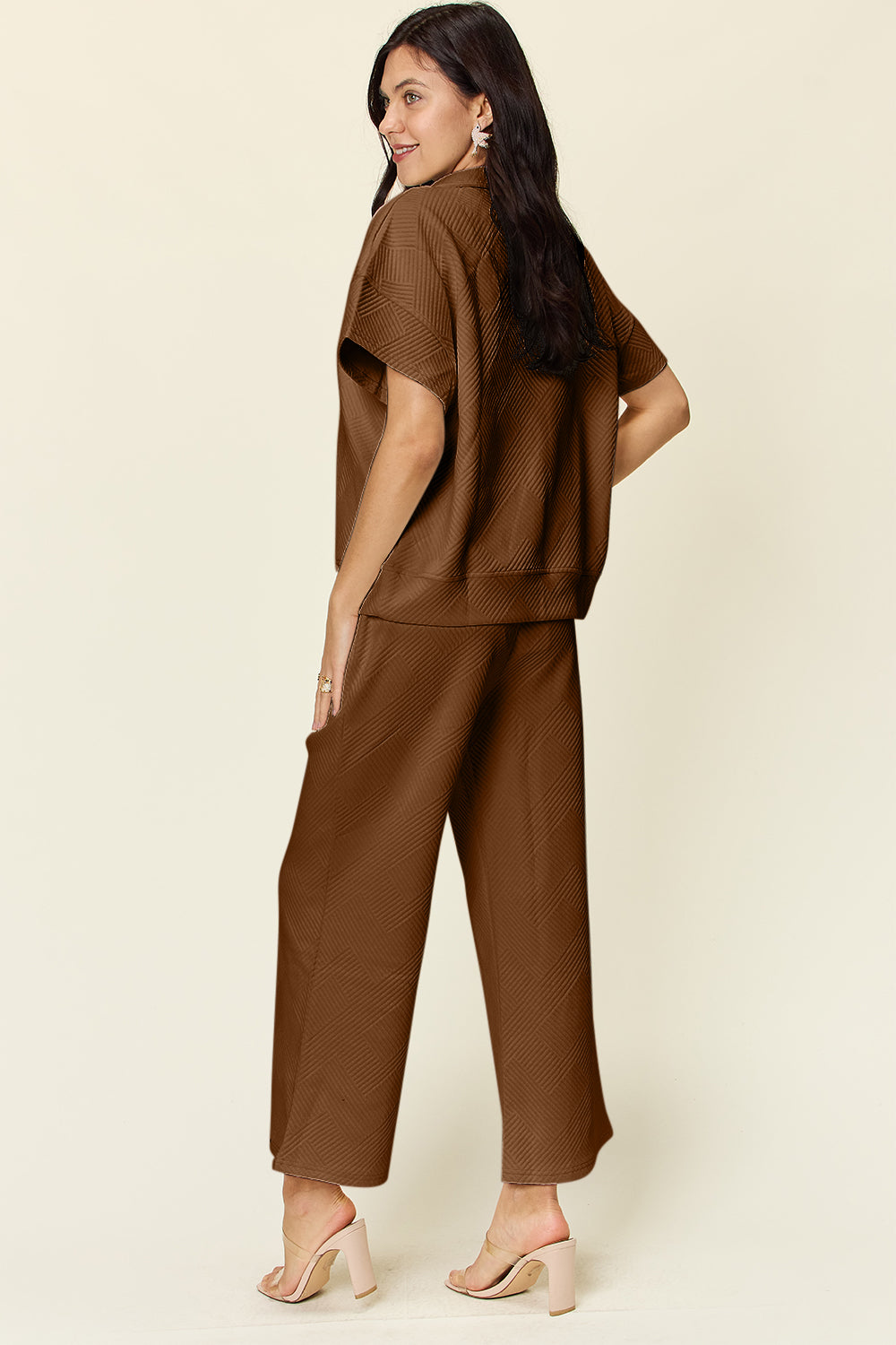 Hailey Zip Short Sleeve Top & Pants Set in 8 Colors!