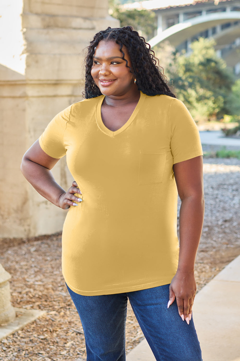 Basic Bae Bamboo V-Neck T-Shirt in 4 Colors!