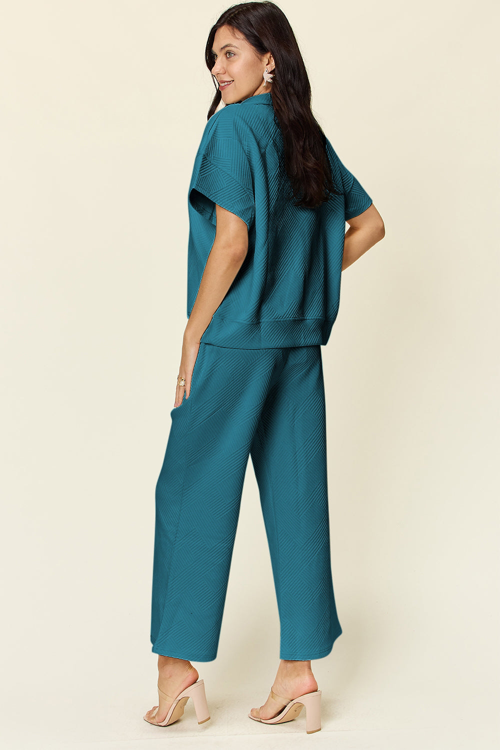 Bailey Half Zip Short Sleeve Top & Pants Set in 6 Colors!