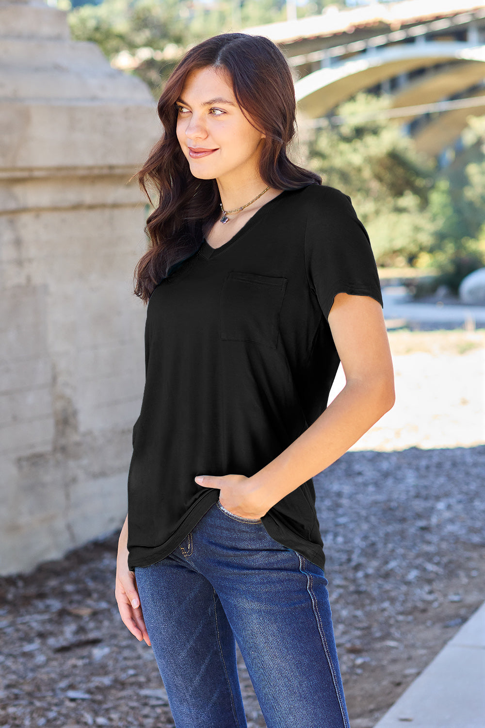 Basic Bae Bamboo V-Neck T-Shirt in 4 Colors!