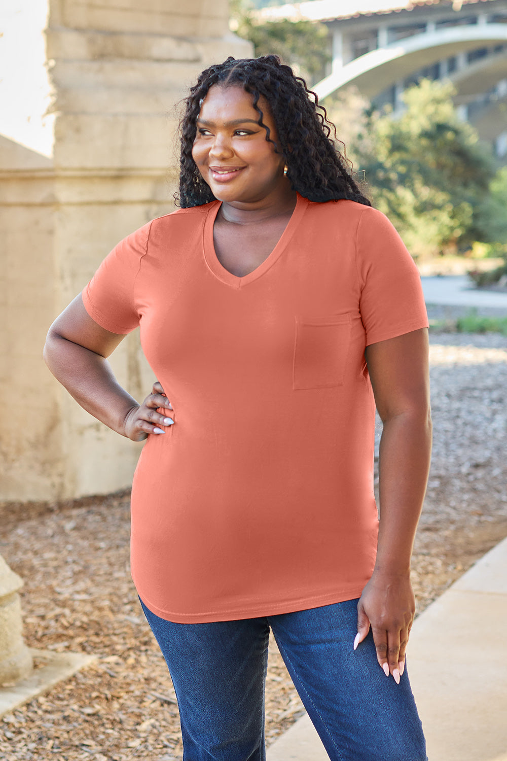 Basic Bae Bamboo V-Neck T-Shirt in 4 Colors!