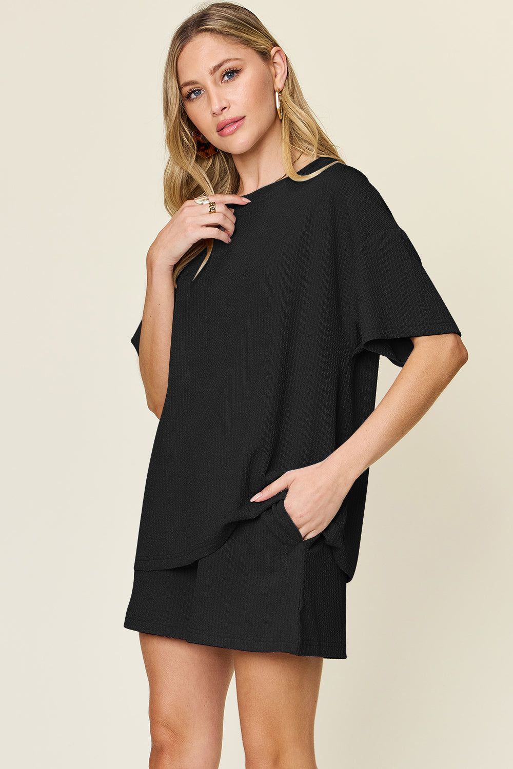 Callie Short Sleeve T-Shirt & Shorts Set in 4 Colors!