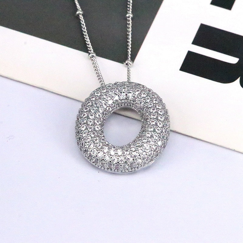 Zircon Letter(M-Z) Necklace