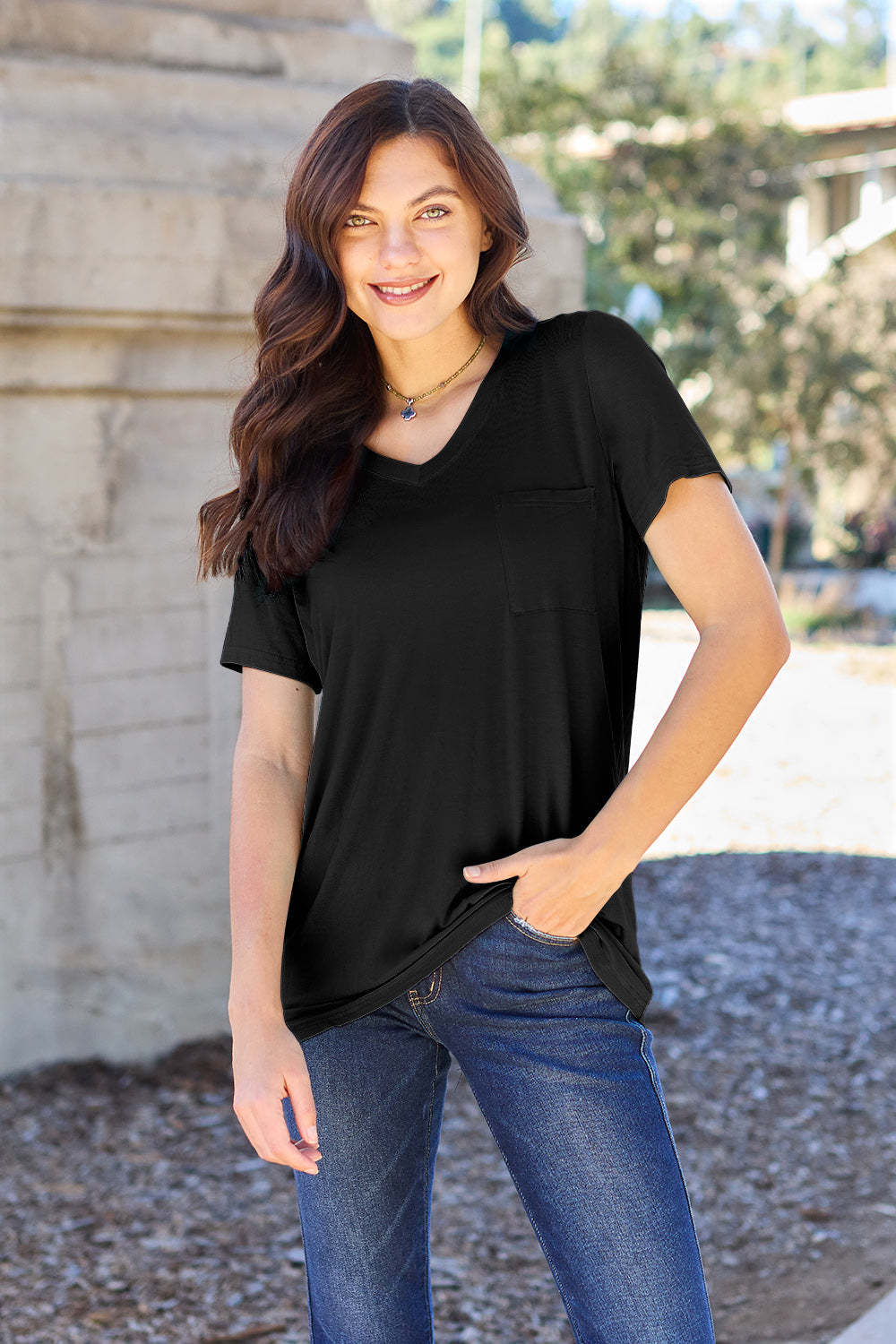 Basic Bae Bamboo V-Neck T-Shirt in 4 Colors!