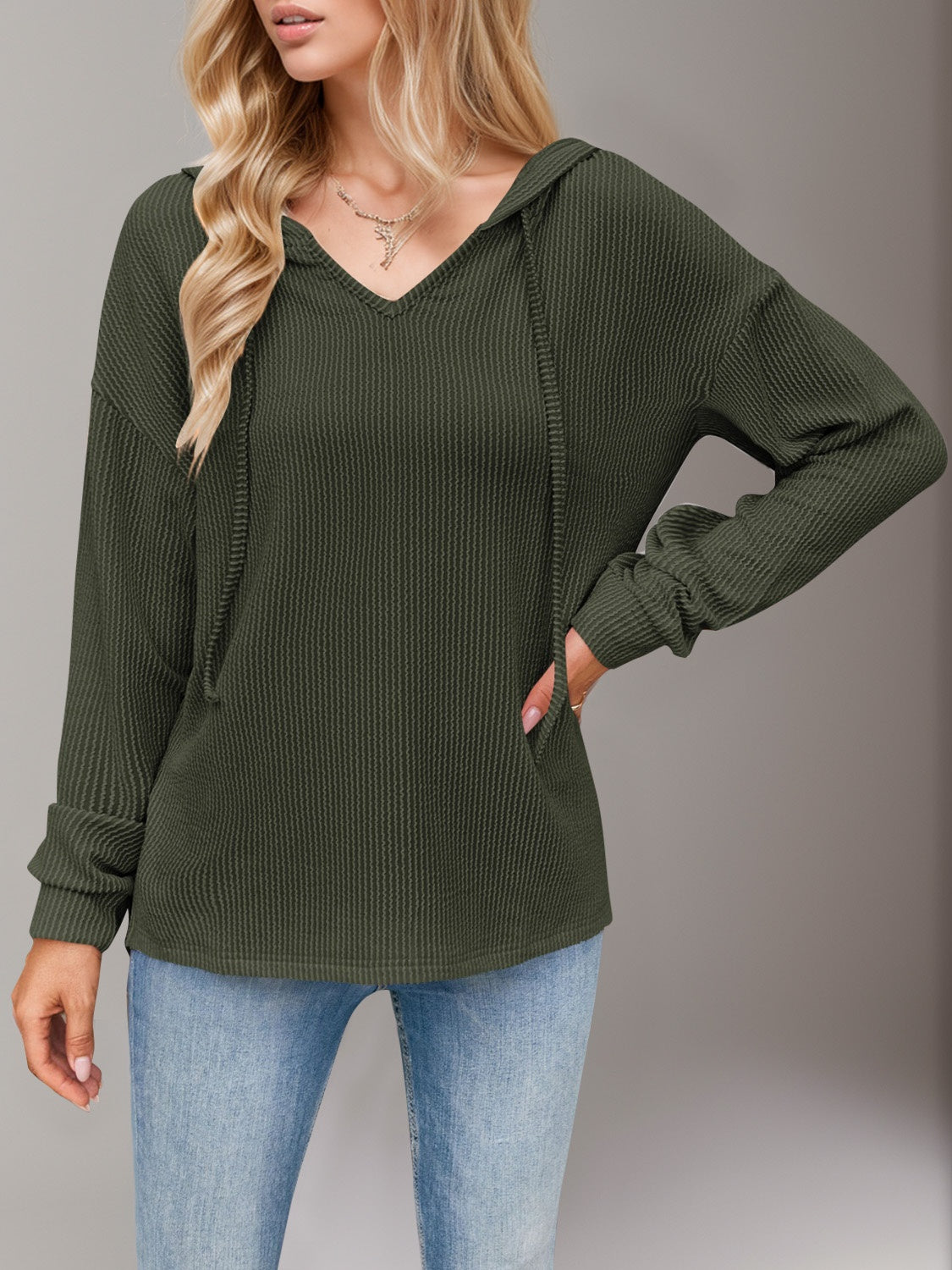 Double Take Drawstring Hoodie in 5 Colors!