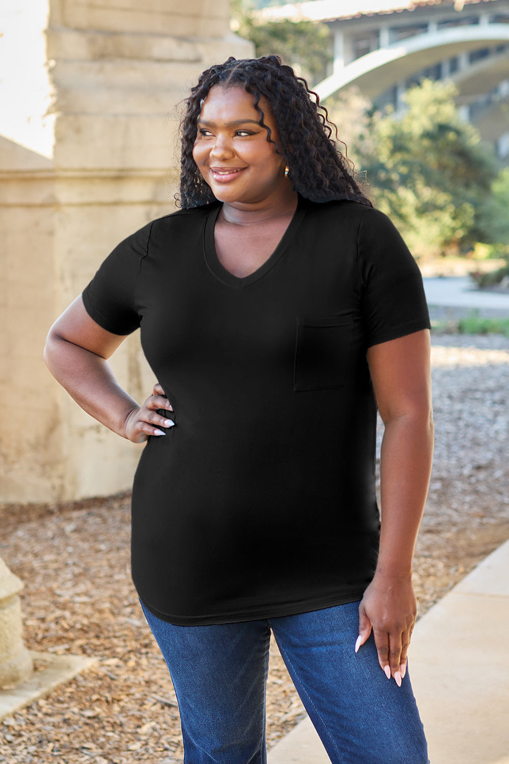 Basic Bae Bamboo V-Neck T-Shirt in 4 Colors!