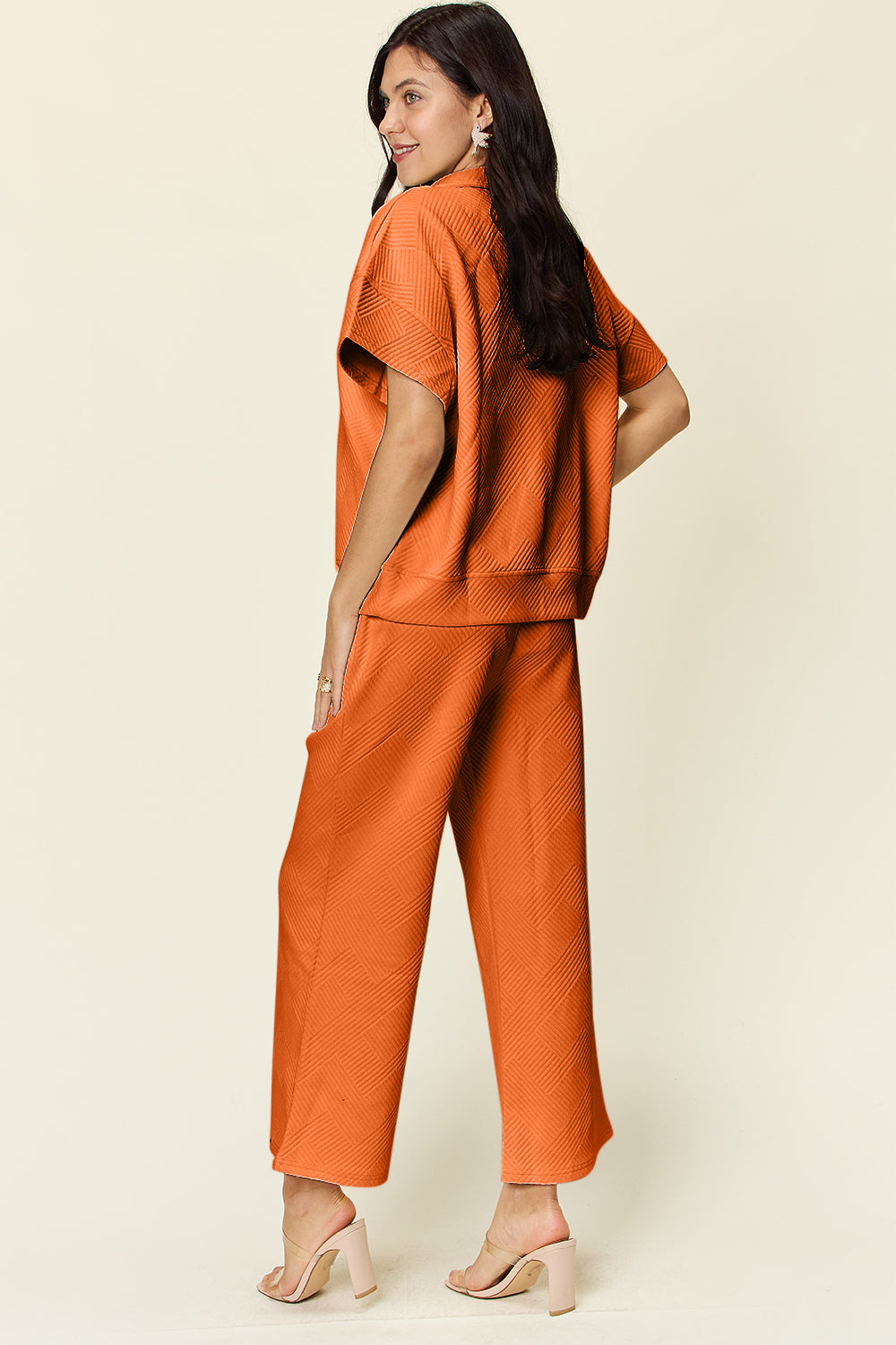 Hailey Zip Short Sleeve Top & Pants Set in 8 Colors!