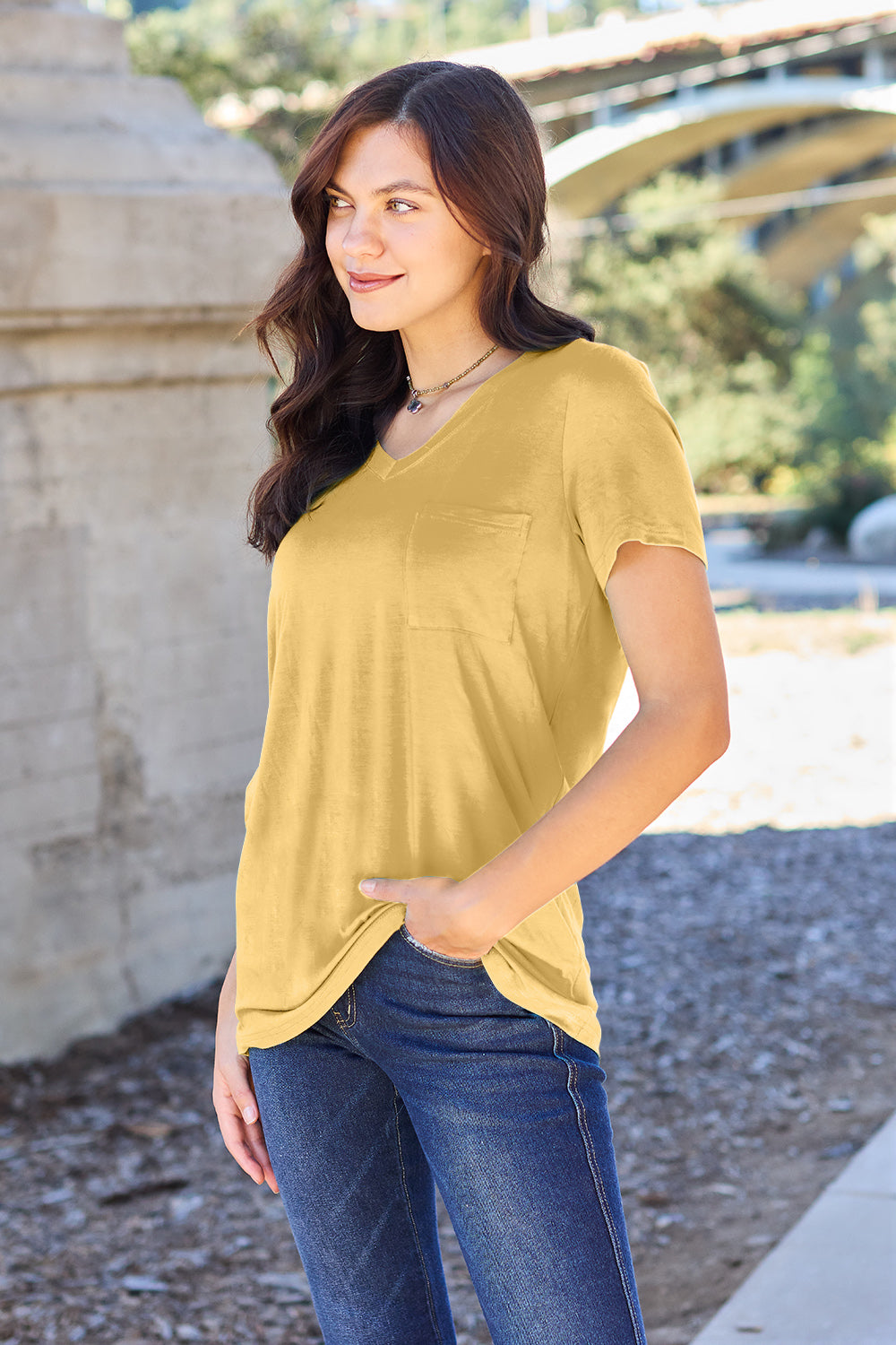 Basic Bae Bamboo V-Neck T-Shirt in 4 Colors!