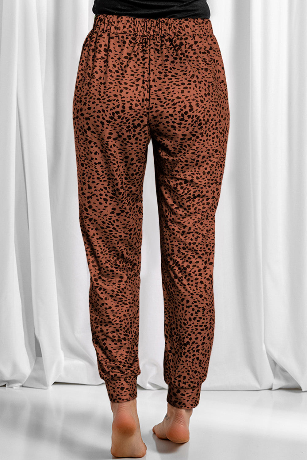 Leopard Lounge Drawstring Pocketed Pants in 4 Colors!