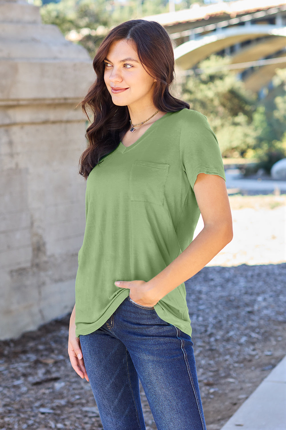 Basic Bae Bamboo V-Neck T-Shirt in 4 Colors!