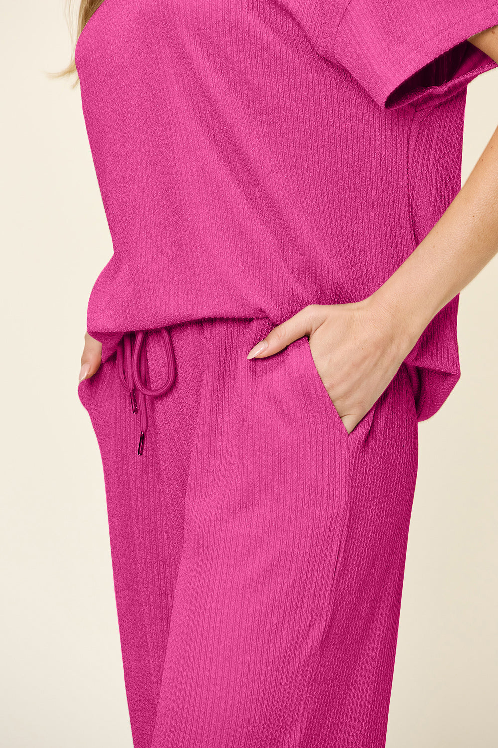 Eva Short Sleeve T-Shirt and Wide Leg Pants in 6 Colors!