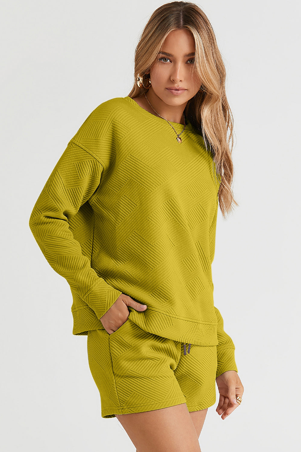 Andi Long Sleeve Top & Drawstring Shorts Set in 5 Colors!