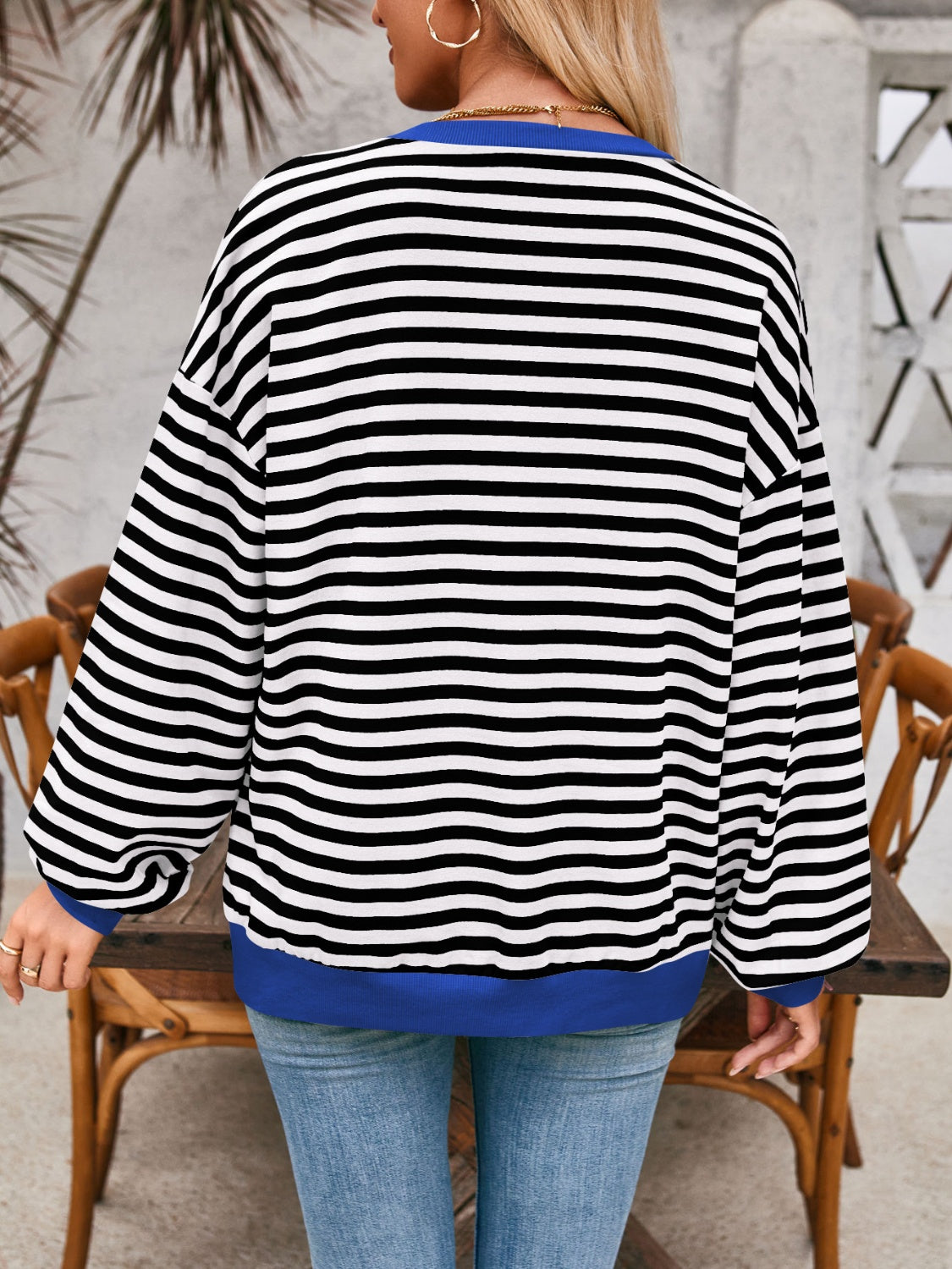 Bella Contrast Striped Sweatshirt in 12 Colors!