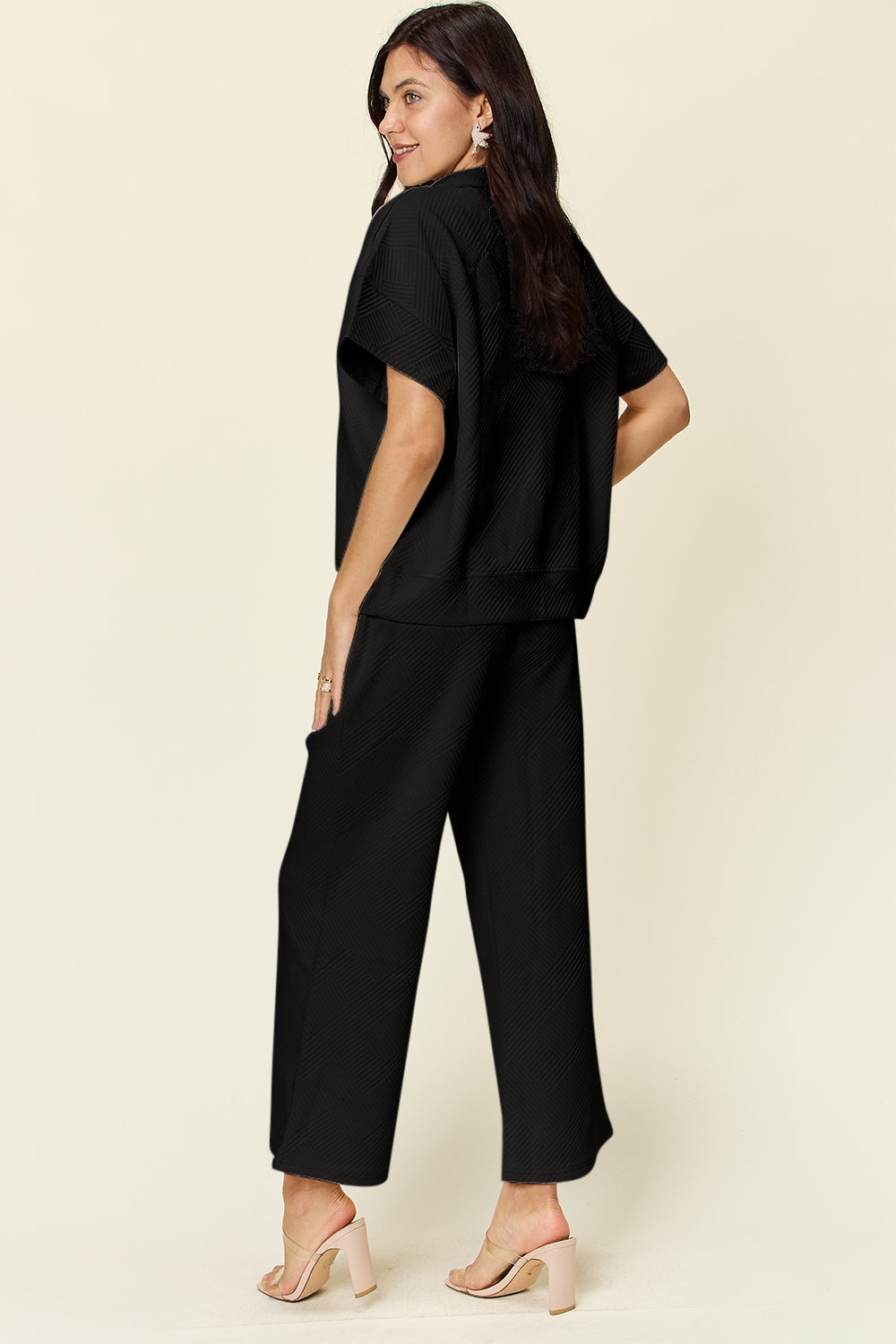 Bailey Half Zip Short Sleeve Top & Pants Set in 6 Colors!