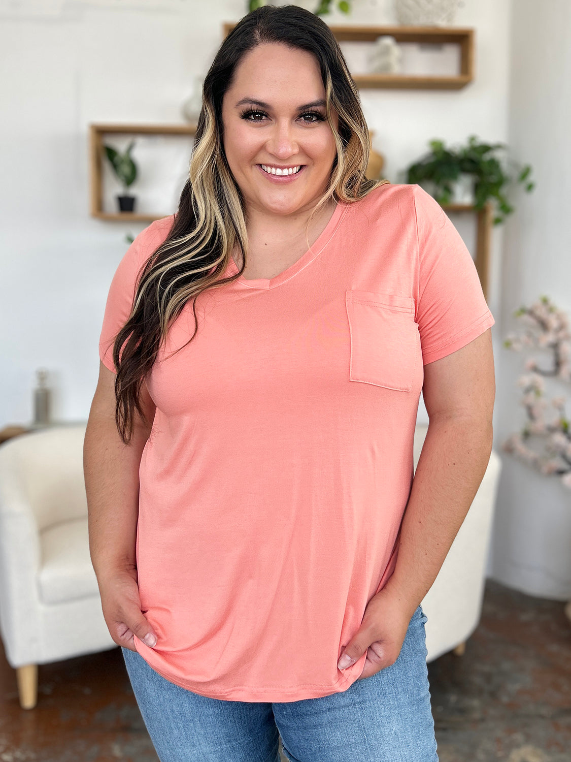 Basic Bae Bamboo V-Neck T-Shirt in 4 Colors!