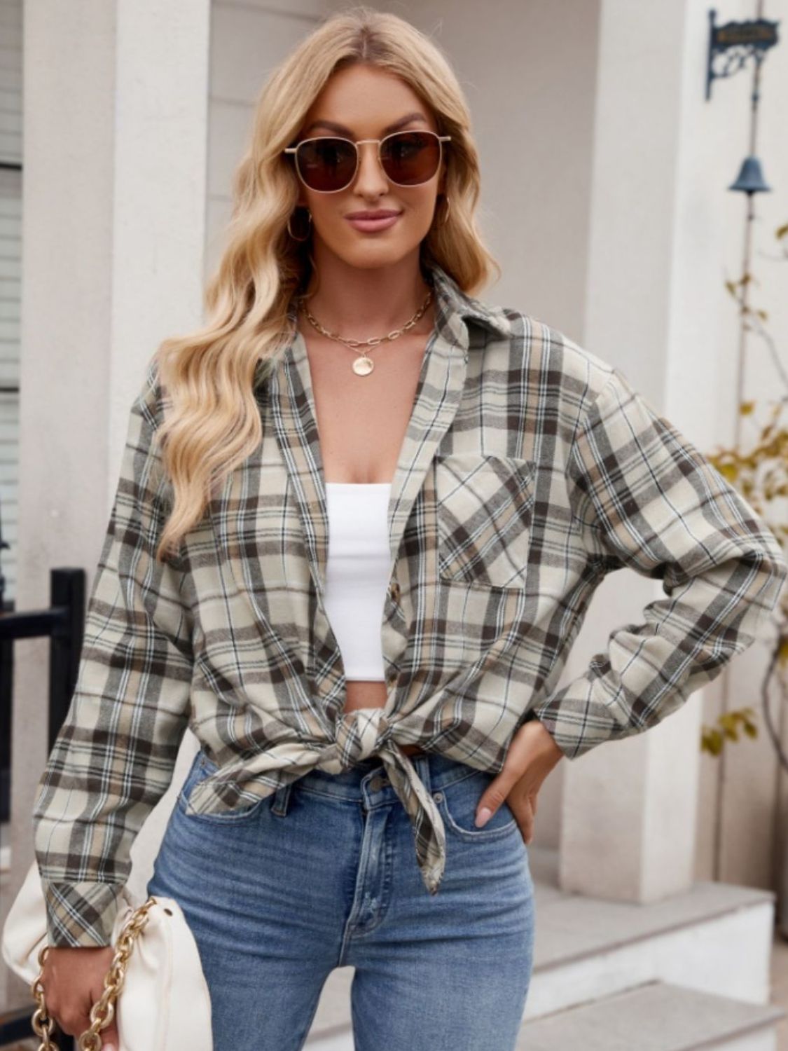 Mandy Pocketed Plaid Shirt in 6 Colors!