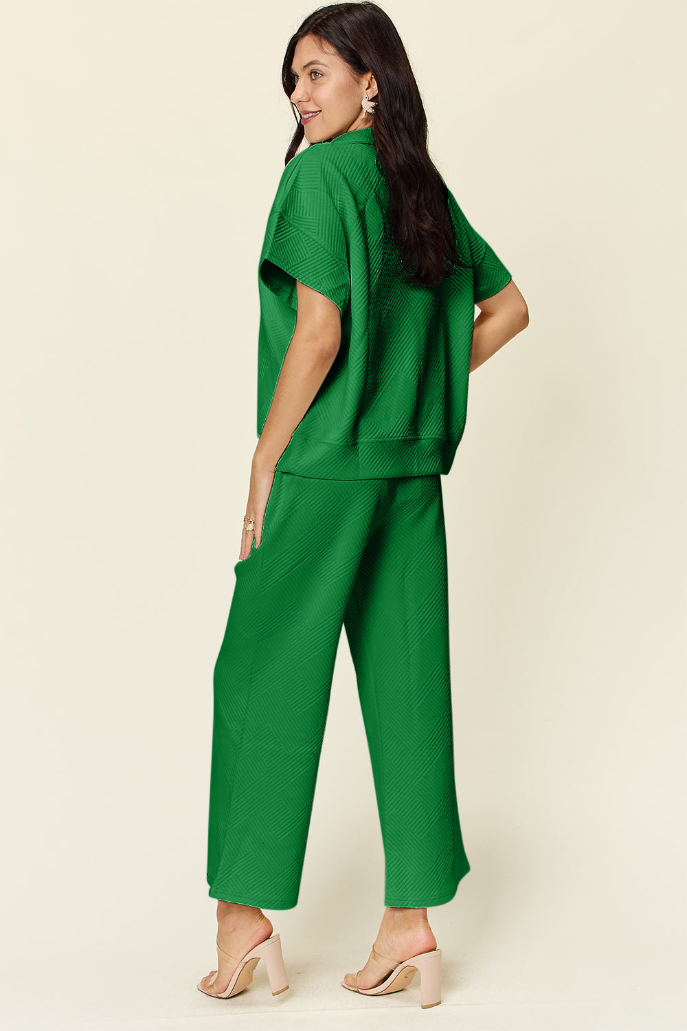 Hailey Zip Short Sleeve Top & Pants Set in 8 Colors!
