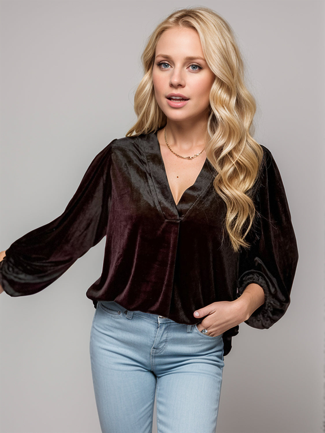 Velvet Cozy & Classy Blouse in 4 Colors!