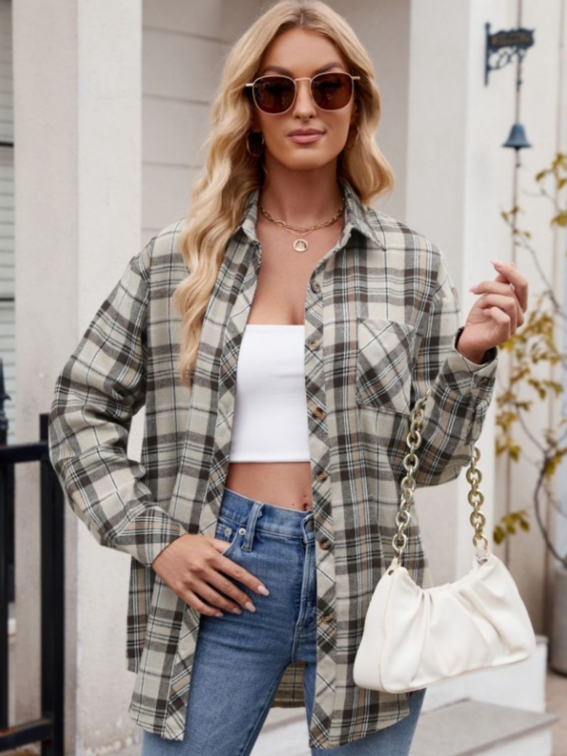 Mandy Pocketed Plaid Shirt in 6 Colors!