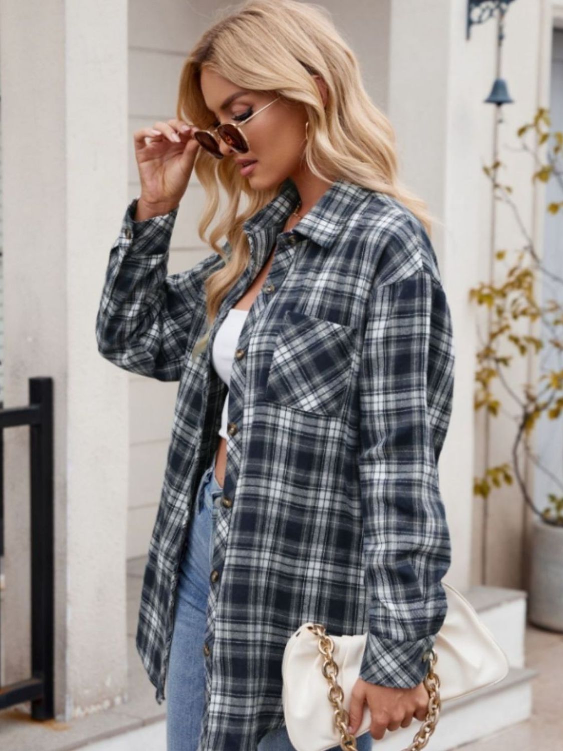 Mandy Pocketed Plaid Shirt in 6 Colors!