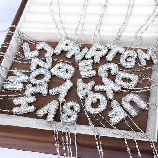Zircon Letter(M-Z) Necklace