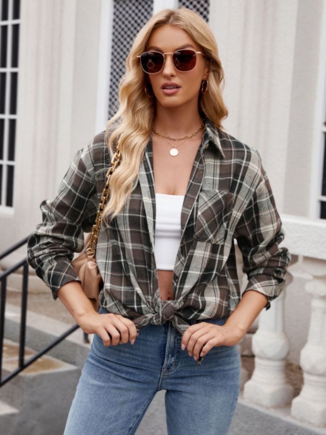 Mandy Pocketed Plaid Shirt in 6 Colors!