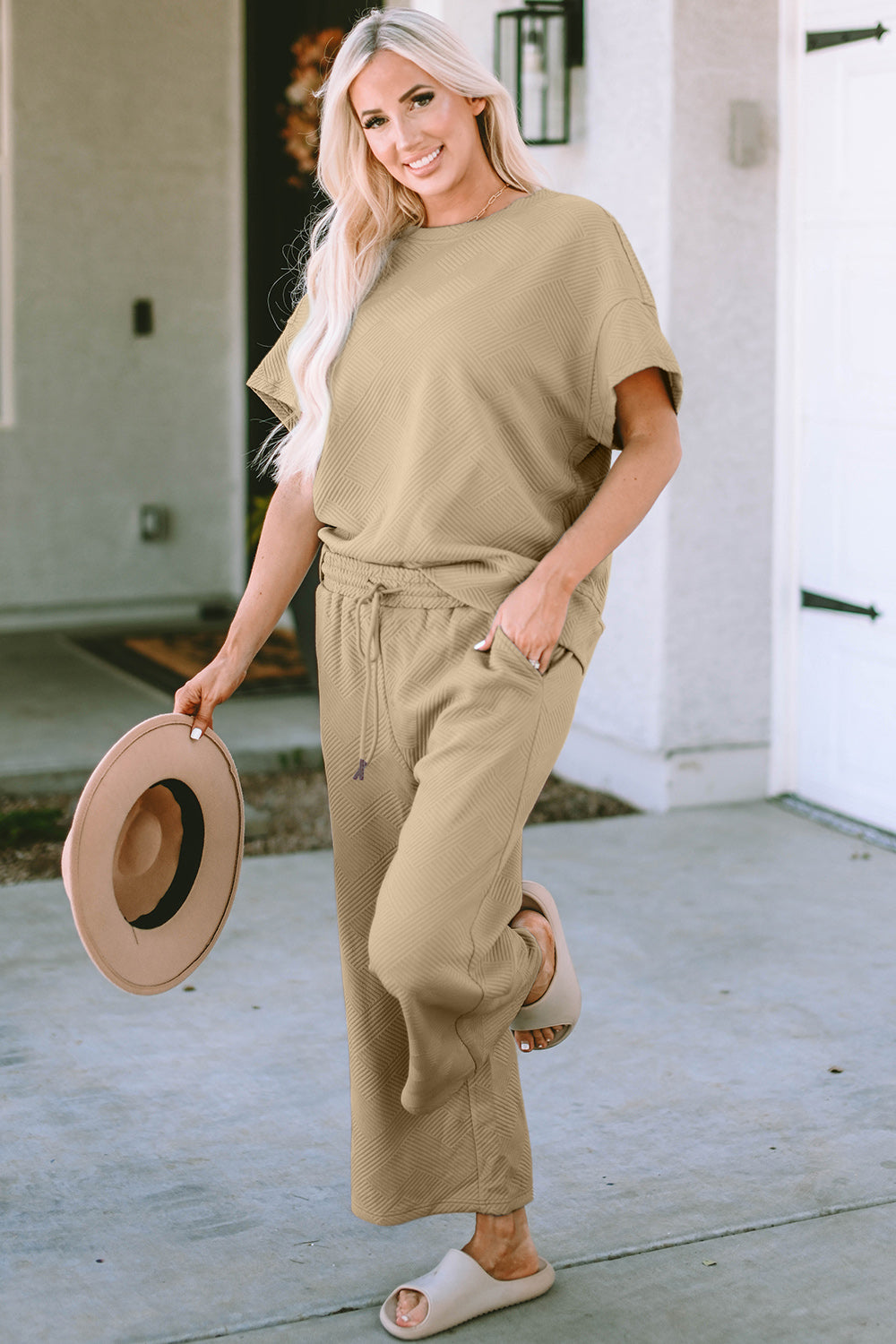Diana Short Sleeve Top and Pants Set in 4 Colors!