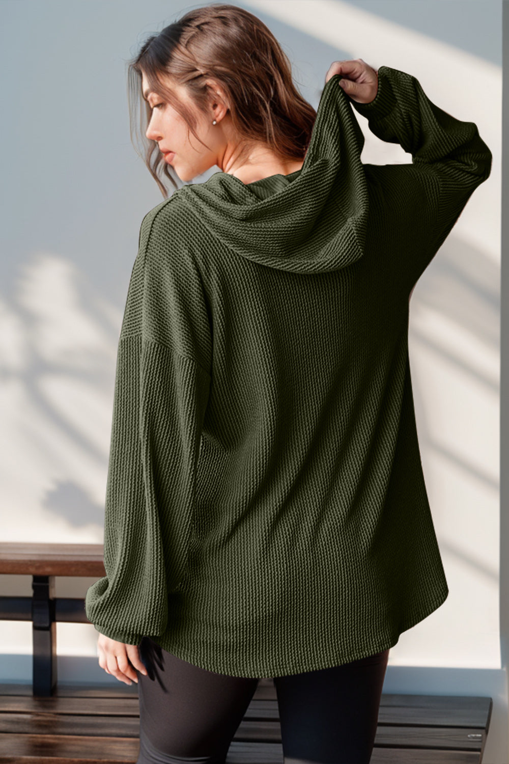 Double Take Long Sleeve Hoodie in 3 Fall Colors!
