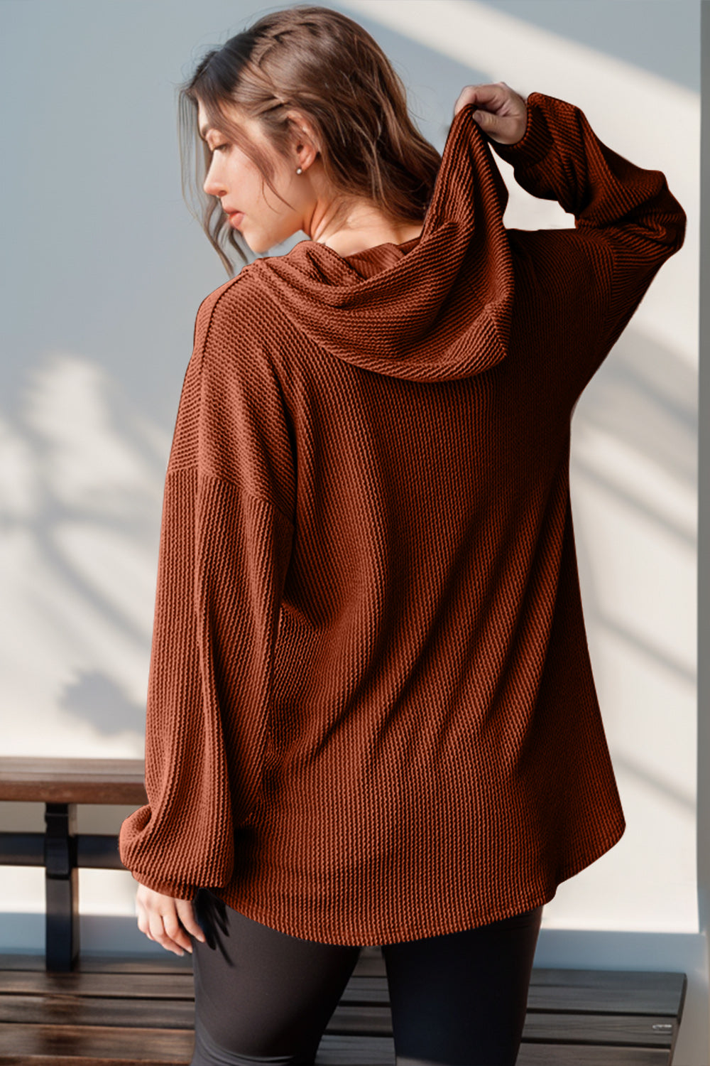 Double Take Long Sleeve Hoodie in 3 Fall Colors!