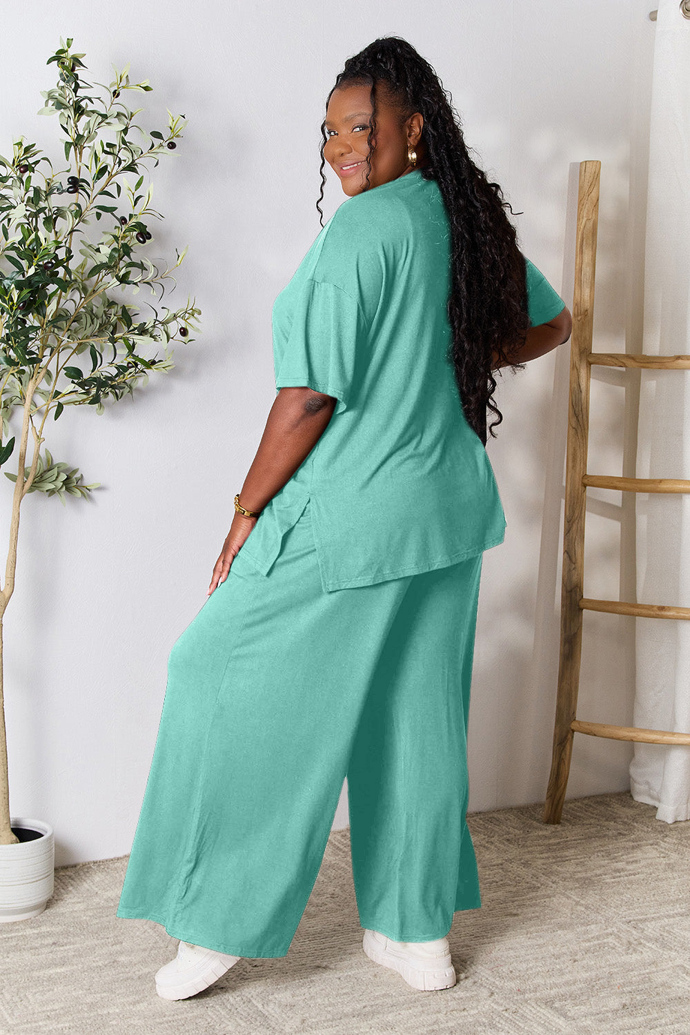 Ellie Slit Top and Pants Set in 6 Colors!