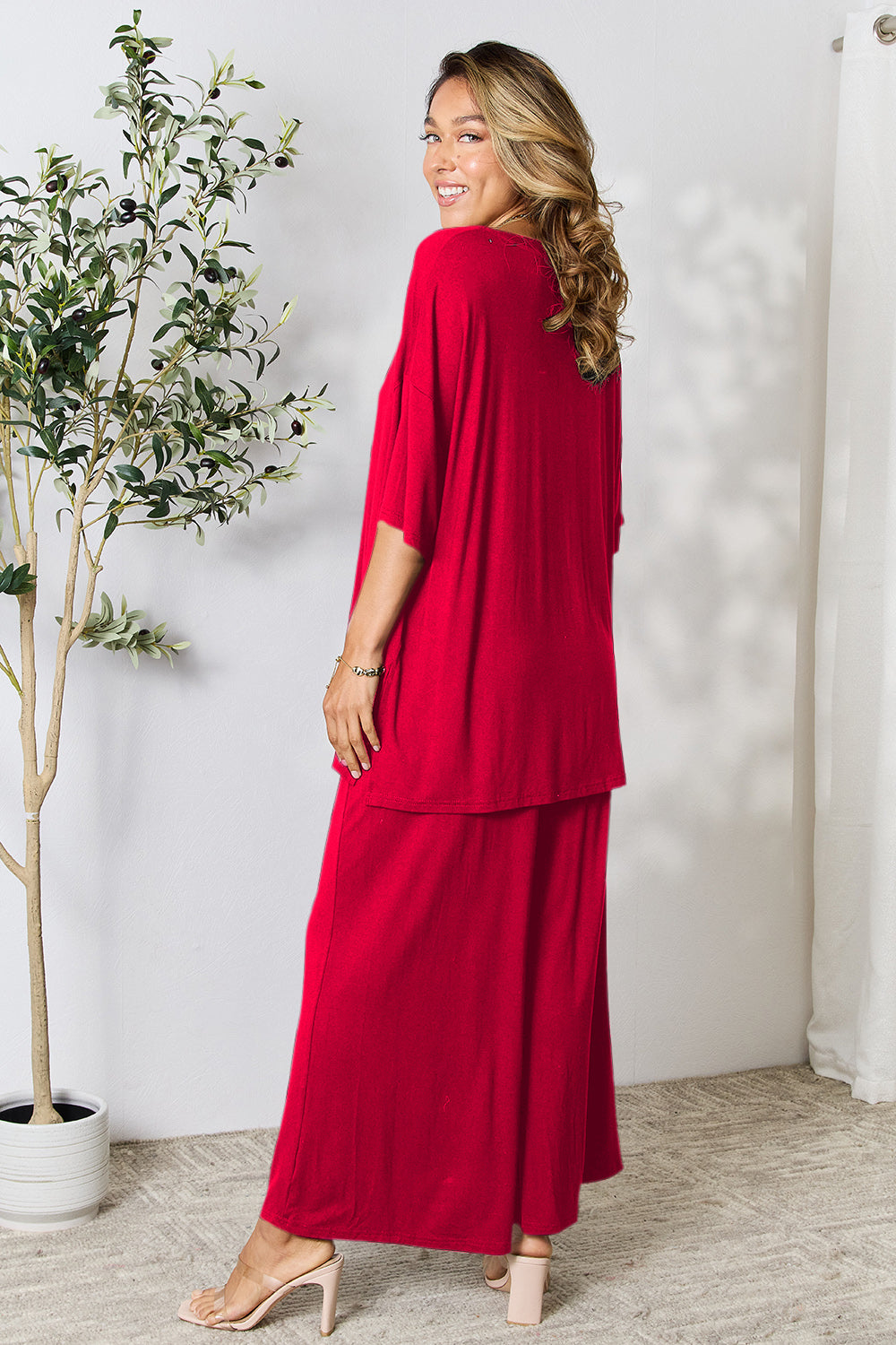 Ellie Slit Top and Pants Set in 6 Colors!