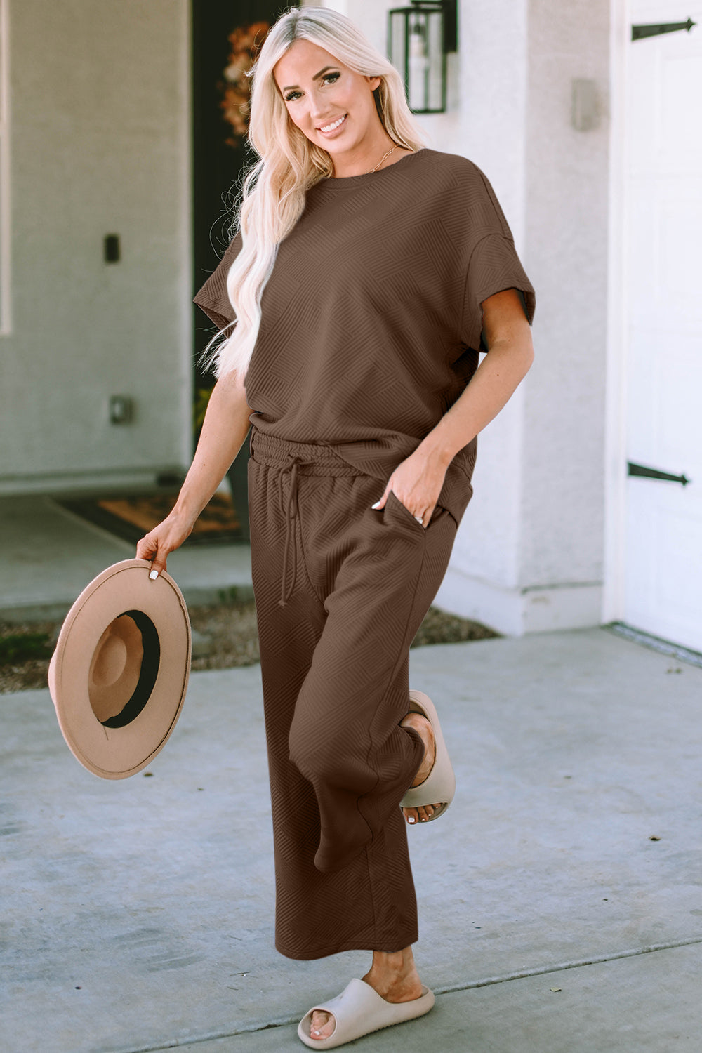 Cara Short Sleeve Top and Pants Set in 9 Colors!