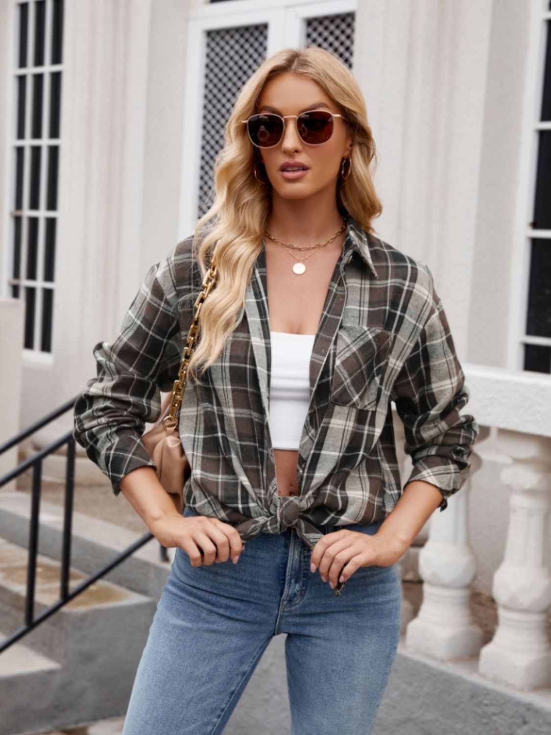 Mandy Pocketed Plaid Shirt in 6 Colors!