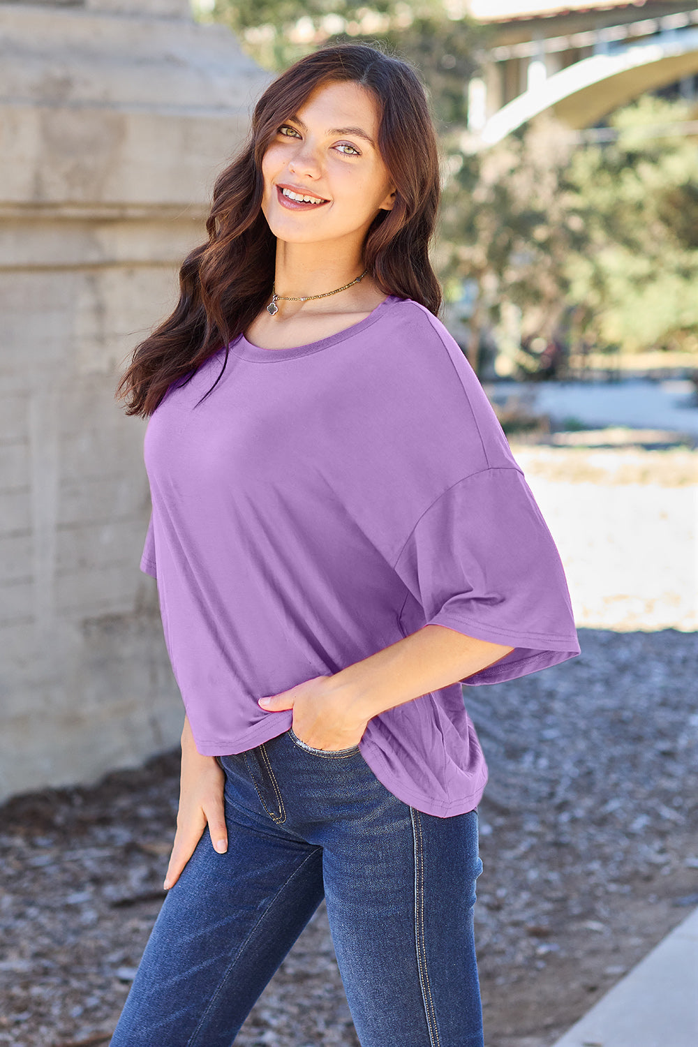 Basic Bae Bamboo Drop Shoulder T-Shirt in 3 Colors!