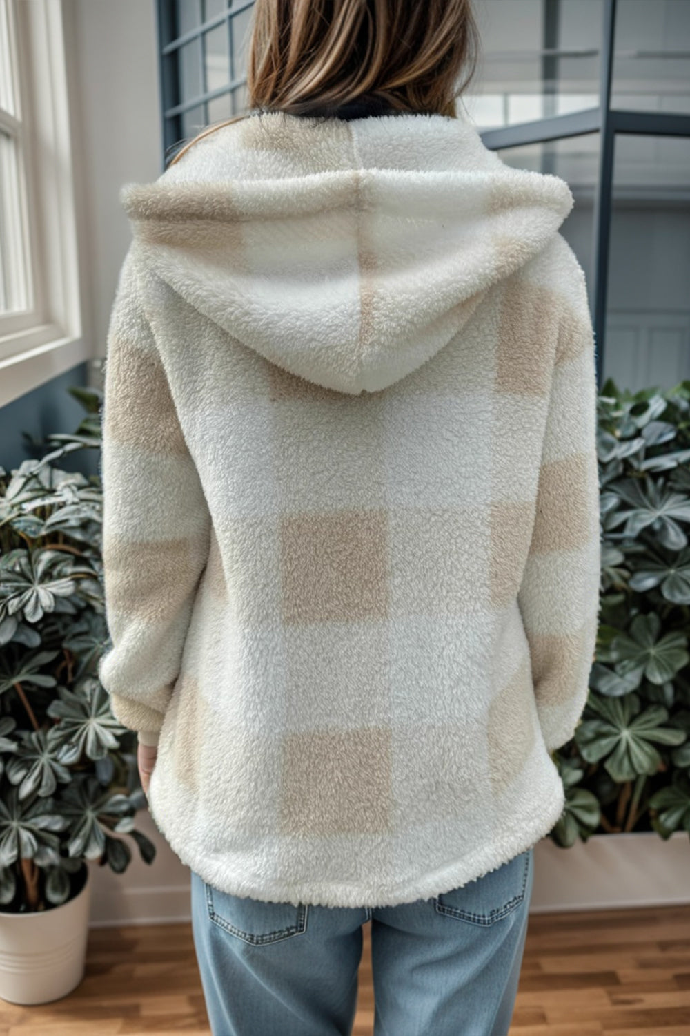 Double Take Plaid Hooded Coat in 4 Colors!