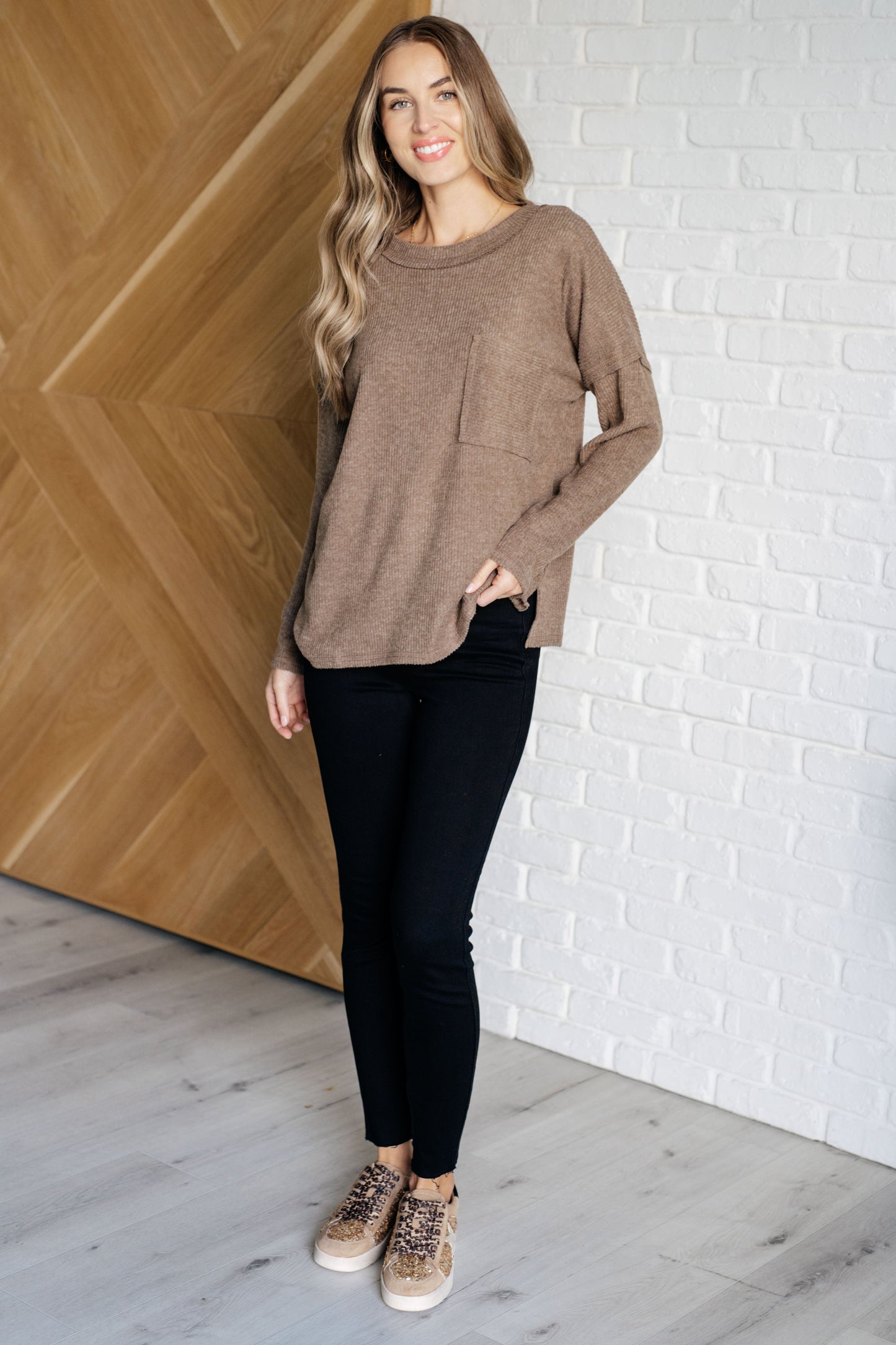 Casual Tuesday Ribbed Knit Sweater in Mocha