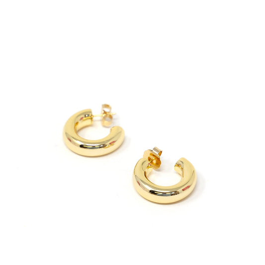 1" Harlowe Hoops in Gold or Silver